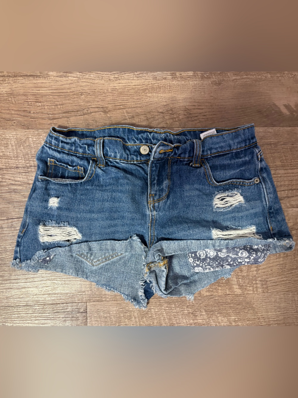 Size 2 Blue denim shorts